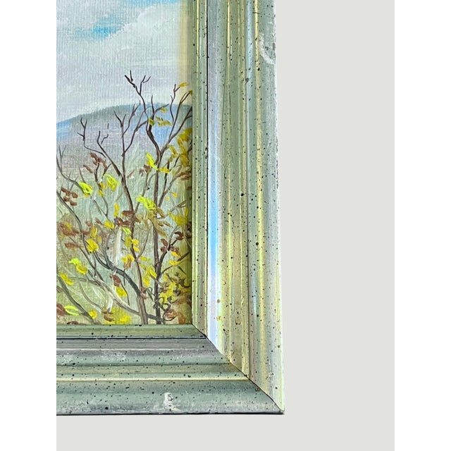 1970s Original Rachel Best Oil Painting-Nc Landscape-Framed Folk Art-Southern Mountain For Sale - Image 10 of 10