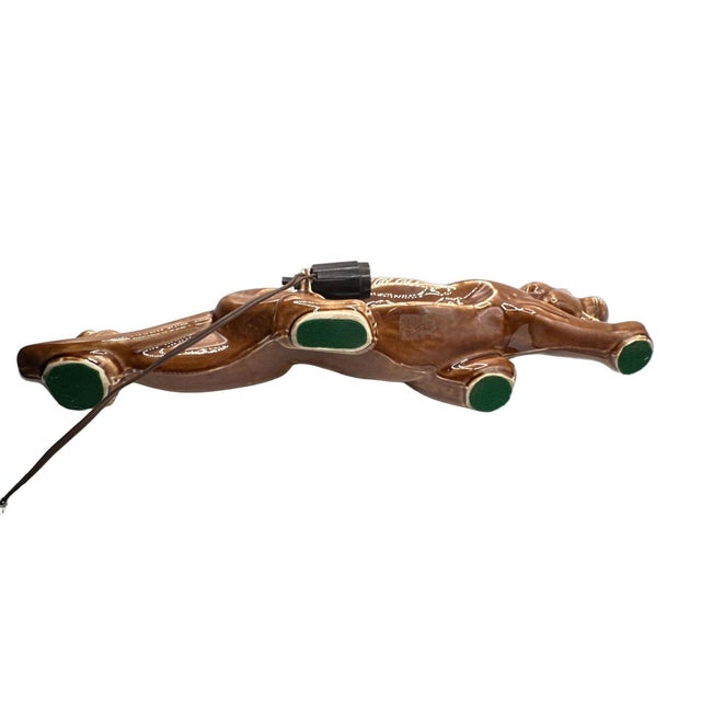 Brown 1950s Mid-Century Modern Stalking Panther Statue t.v. Lamp by Royal China & Novelty Co For Sale - Image 8 of 11