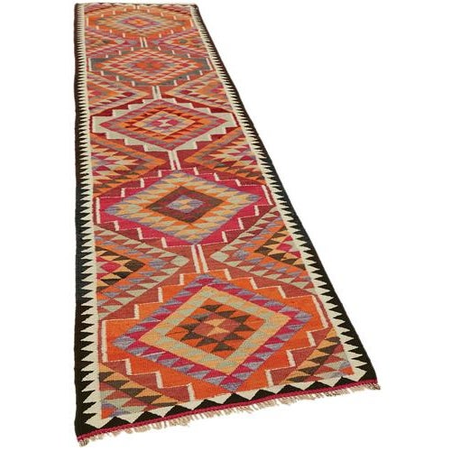 Herki kilim runners are authentic vintage pieces woven 50 to 70 years ago by skilled tribal women living along the...