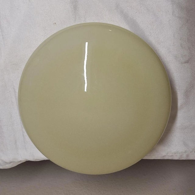 Vintage German Ceiling Lamp with Cream-Colored Glass Shade from HP-Leuchten, 1960s For Sale - Image 6 of 8