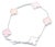 Late 20th Century Van Cleef & Arpels Pink Opal Vintage Alhambra Five Motif White Gold Bracelet For Sale In Philadelphia - Image 6 of 14