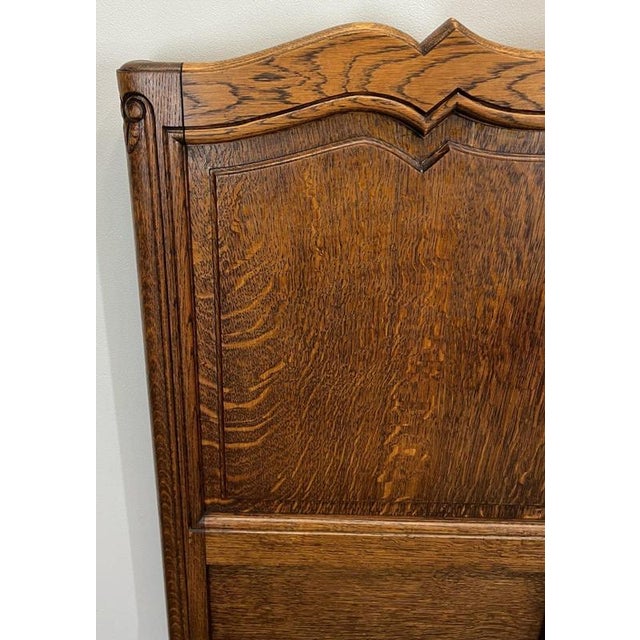 Wood Vintage French Louis XVI Bed Frame in Oak For Sale - Image 7 of 12