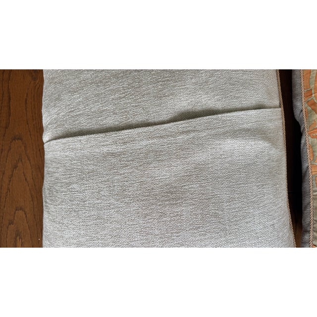 2020s Italian Designer Mariano Fortuny Moresco Rust/Gold Feather/Down Pillow Pair For Sale - Image 5 of 5