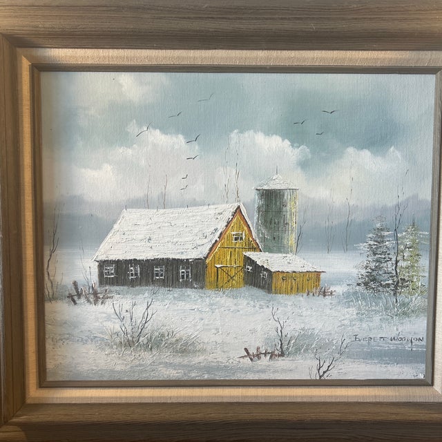 Mid 20th Century Everett Woodson Oil on Canvas American Painter 1933-2016 For Sale In Naples, FL - Image 6 of 7