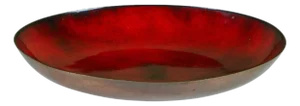 Jade Snow Wong Red Enamel Copper Plate