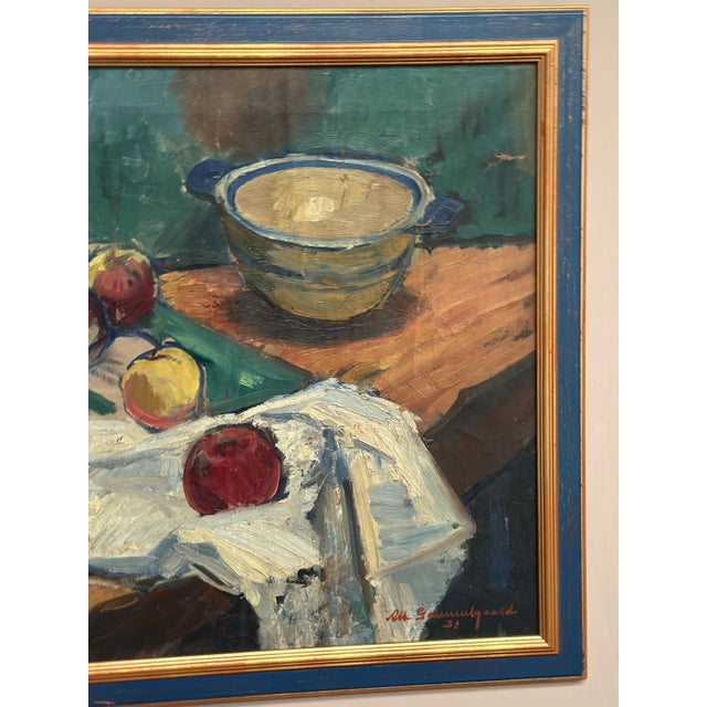 Albert Gammelgaard, Still Life, 1931, Oil on Canvas, Framed For Sale - Image 7 of 18