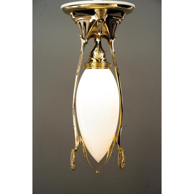 Vintage Art Deco Ceiling Lamp, 1920s For Sale - Image 4 of 16