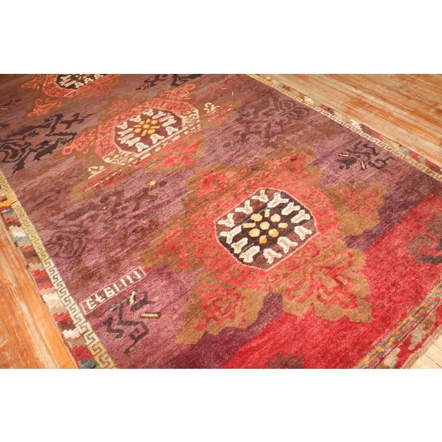 Red Zabihi Collection Turkish Gallery Runner For Sale - Image 8 of 10