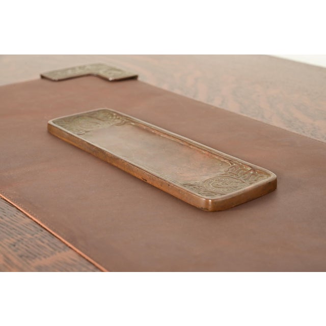 Early 20th Century Tiffany Studios New York Zodiac Pattern Bronze Pen Tray For Sale - Image 5 of 12