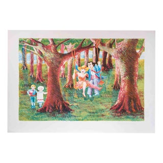 Daniela Romano, The Swing, Lithograph, 1990s For Sale