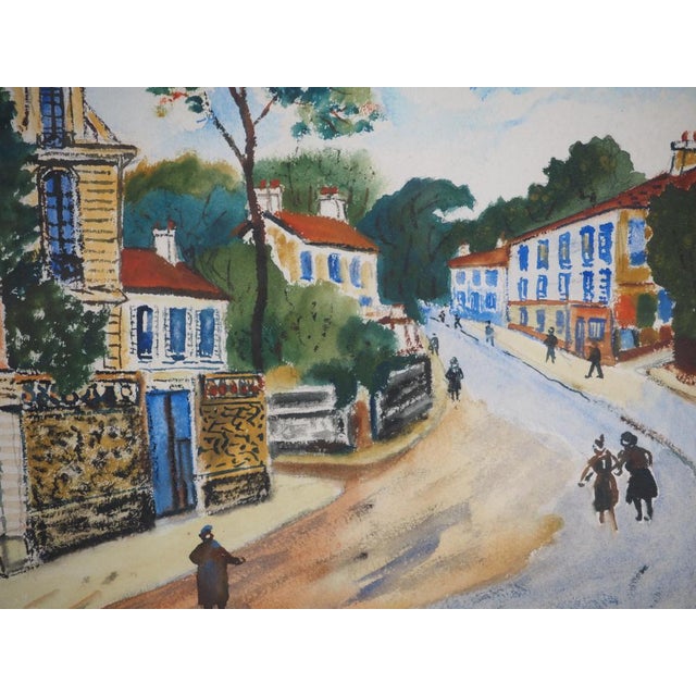 Elisée Maclet, Château in Montmorency, 20th Century, Original Watercolor, Framed For Sale - Image 7 of 11