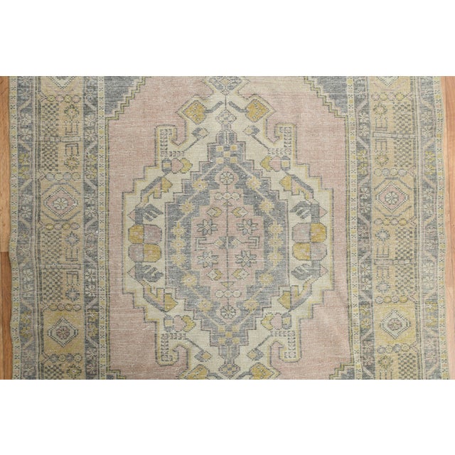 1970s Vintage Handmade Wool Cotton Turkish Grey Runner Rug For Sale In San Francisco - Image 6 of 11