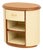 Vintage Modern Walnut and White Painted Rattan Bedside Table For Sale