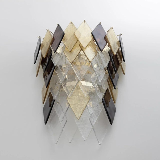 Metal Italian Modern Murano Glass Sconces, 2000, Set of 2 For Sale - Image 7 of 8