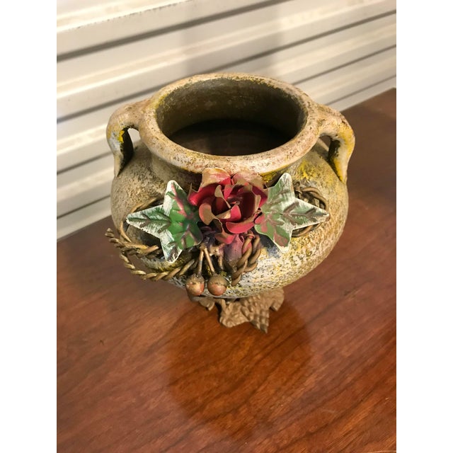 Rare Shino-Style Ceramic Vase on Angel Stand For Sale - Image 9 of 9