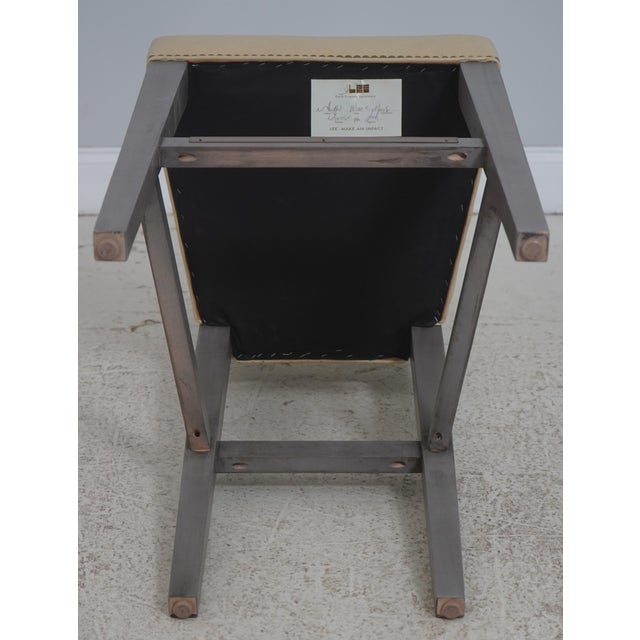 Set of 6 Lee Faux Leather Seat Bar Stools For Sale - Image 16 of 18