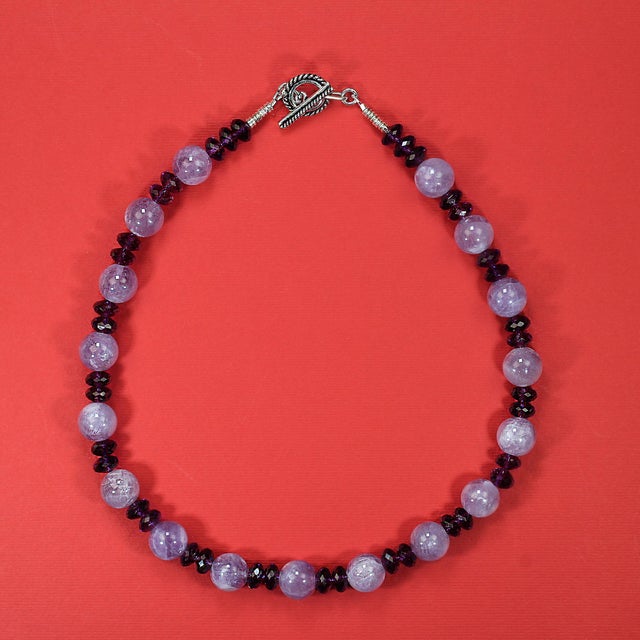 2020s Ajd 17 Inch Amethyst and More Amethyst Necklace February Birthstone For Sale - Image 5 of 6