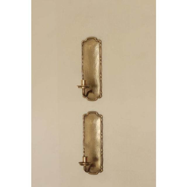 Mid-Century Swedish Brass Sconces from Scandia, Set of 2 For Sale - Image 10 of 14