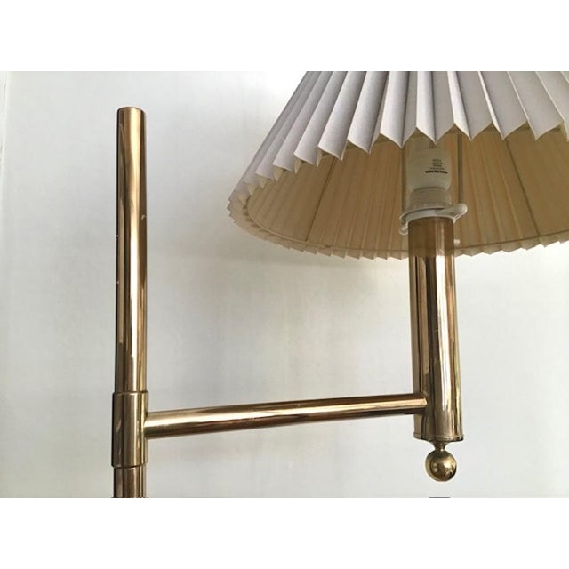 Cream Vintage Model G-018 Floor Lamp in Brass from Bergboms, 1960s For Sale - Image 8 of 16