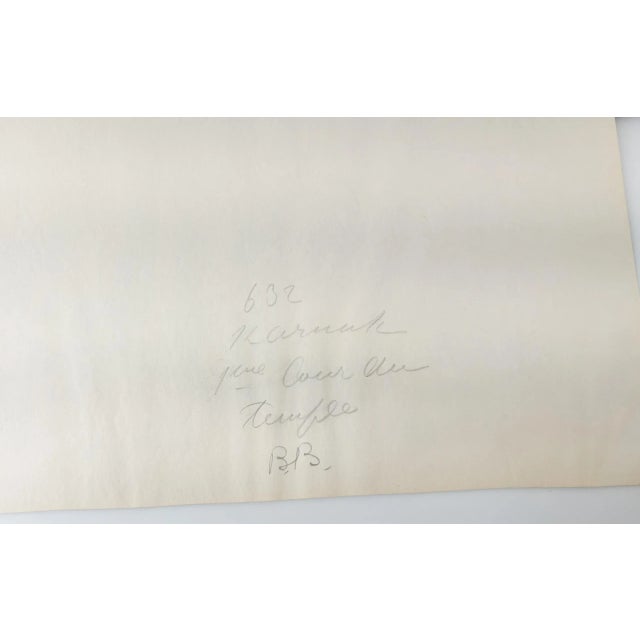 19th Century Egyptian Black and White Photo of Karnak Temple For Sale - Image 9 of 10