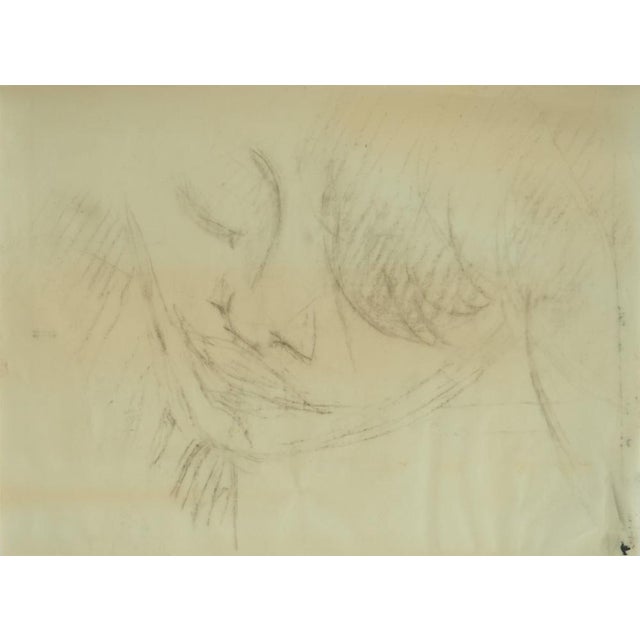 Roger Crusat, Portrait de jeune fille, Felt Tip Pen on Paper For Sale - Image 6 of 6