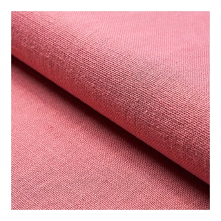 Sample - Schumacher Piet Performance Linen Fabric in Pink For Sale