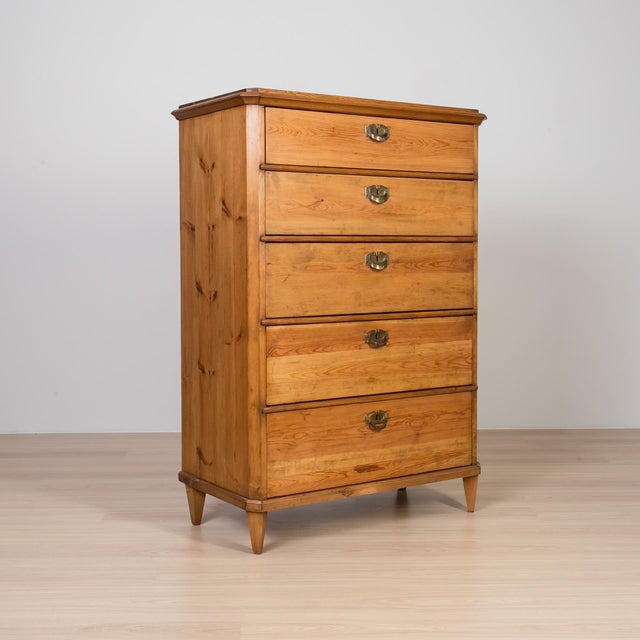 Pine Tallboy Chest of Drawers, 1920s For Sale - Image 12 of 12