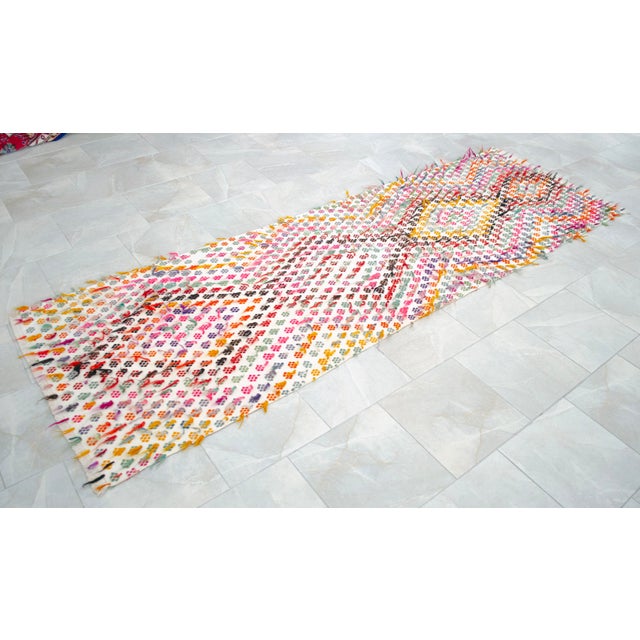 Vintage Runner Rug Kilim• Turkish Handwoven Tribal Flat Weave • Hallway Kitchen Decor - 3′3″ × 10′2″ For Sale - Image 13 of 17