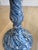 Vintage Blue & White Marbleized Ceramic Candlesticks – Pair of Agateware / Aptware Style Sculptural Candleholders For Sale In Chicago - Image 6 of 8