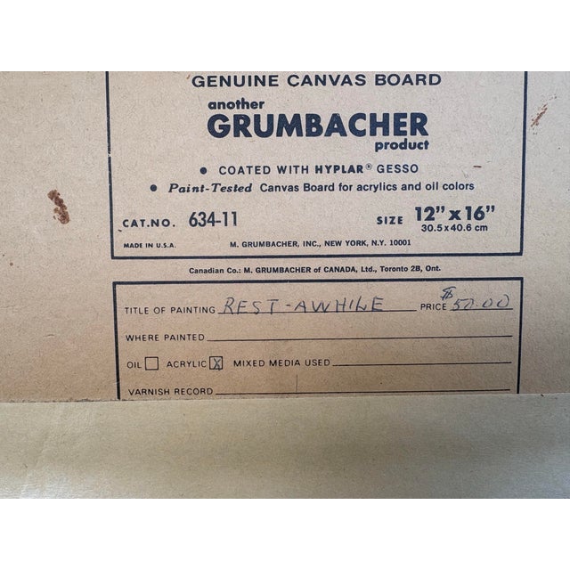 Vintage 1974 Signed Coastal Seabird Painting “Rest-Awhile” by Mahé For Sale In Orlando - Image 6 of 6