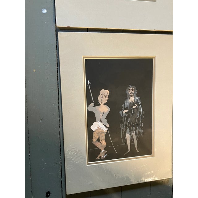 Black 1950’s Original Gallery Wall Collection Pochoir Prints After Andre Derain Salome Series -Set of 9 For Sale - Image 8 of 12