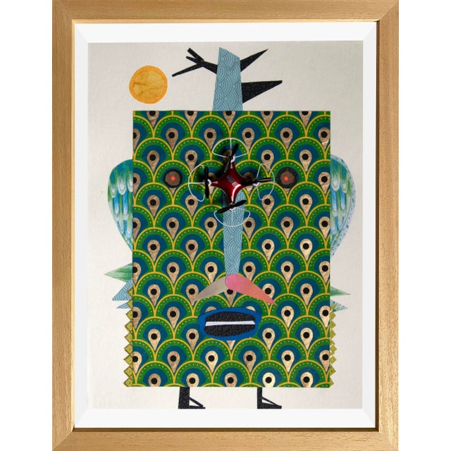 Blue Fallen Angel by Raluca Arnăutu, Collage on Paper For Sale - Image 8 of 8