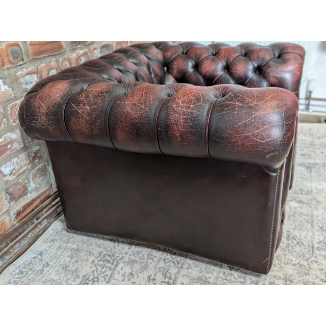 Chesterfield Club Chair in Leather For Sale - Image 10 of 14