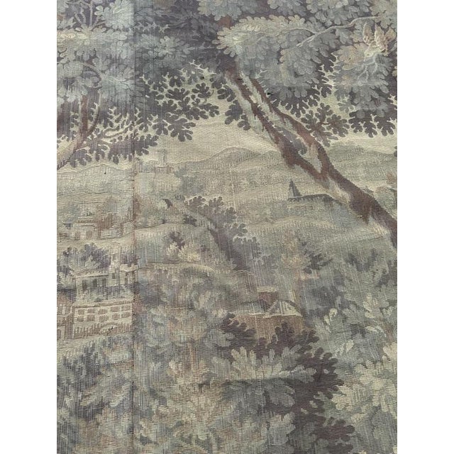 Mid-Century French Aubusson Jacquard Halluin Verdure Mallard Tapestry, 1940s For Sale - Image 11 of 18