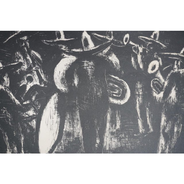 Dan Lutz, Village Band Concert, Lithograph c.1957 For Sale - Image 4 of 8