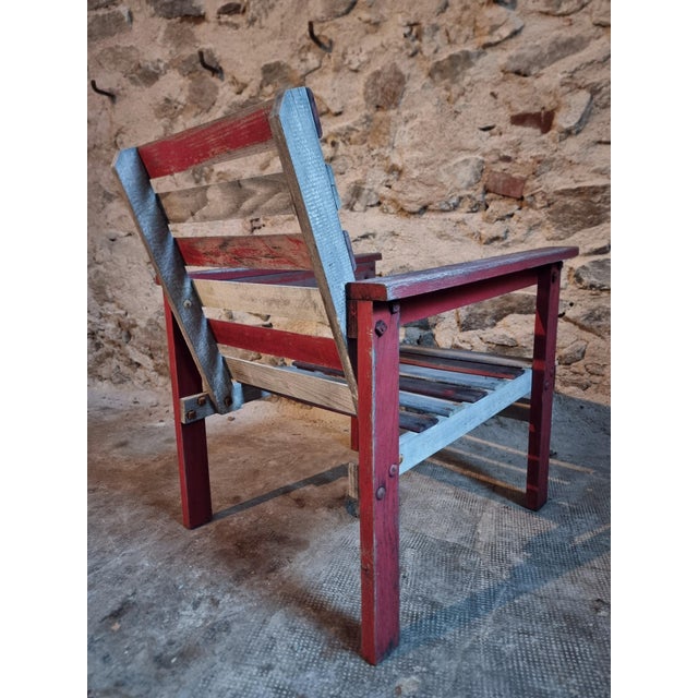 French Lounge Chairs in Beech and Chestnut, 1930s, Set of 5 For Sale - Image 18 of 18