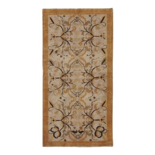 Vintage Turkish Oushak Rug - 3′3″ × 6′3″ For Sale