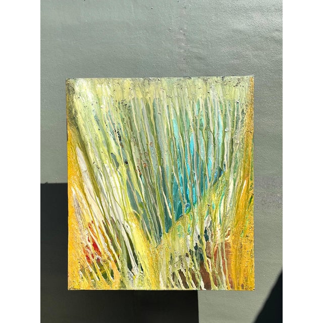 Vintage Original Abstract Oil Painting on Canvas For Sale - Image 17 of 18