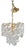 Murano Glass Chandelier Virgola in the style of Venini, Italy For Sale