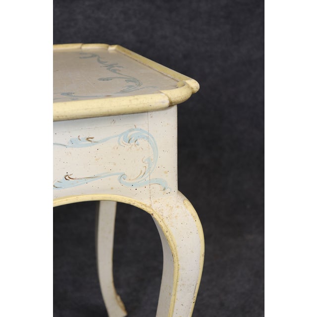 1920's Italian Paint Decorated Venetian Painted Writing Desk For Sale - Image 12 of 13