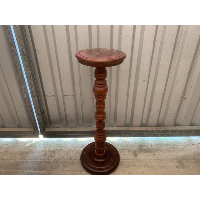 Pedestal Beech Table, 1970s For Sale - Image 3 of 13