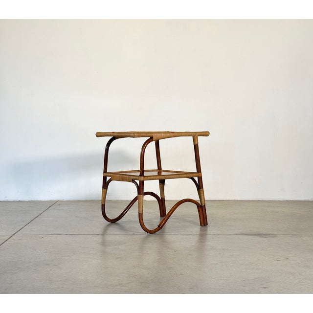 1960s Vintage Wicker and Bamboo Lounge Set, 1960s, Set of 3 For Sale - Image 5 of 18