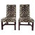 Fabulous pair of Ralph Lauren high-back dining chairs custom reupholstered in the most soft, dense, luxurious tiger Aja...