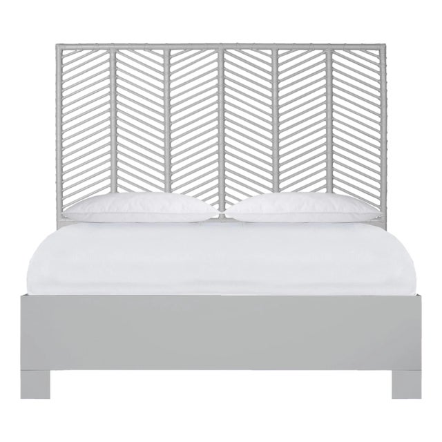 Liam Standard Bed Queen - Light Gray For Sale