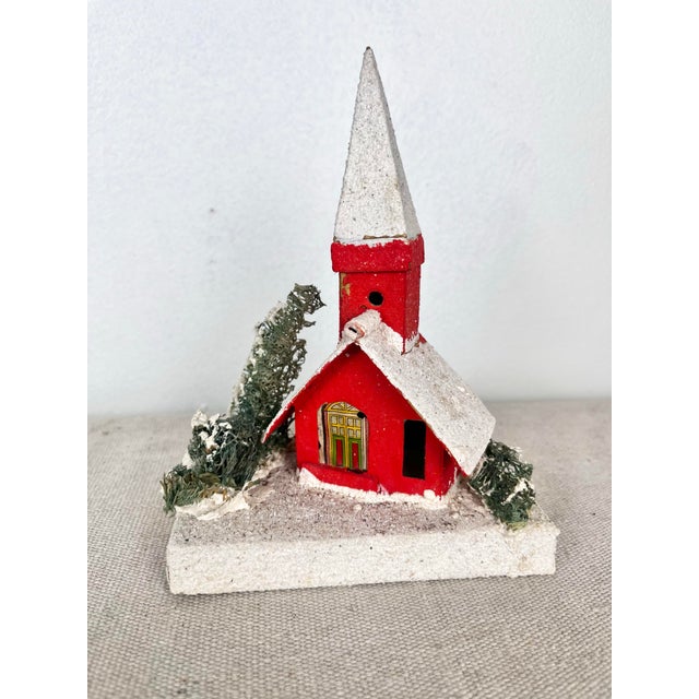 Mid 20th Century Mid Century Retro Blune Putz Christmas Village Houses- Set of 4 For Sale - Image 5 of 10
