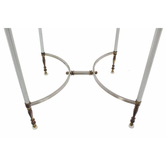 Mid-Century Mixed Media Gueridon Round Side Table For Sale - Image 6 of 9