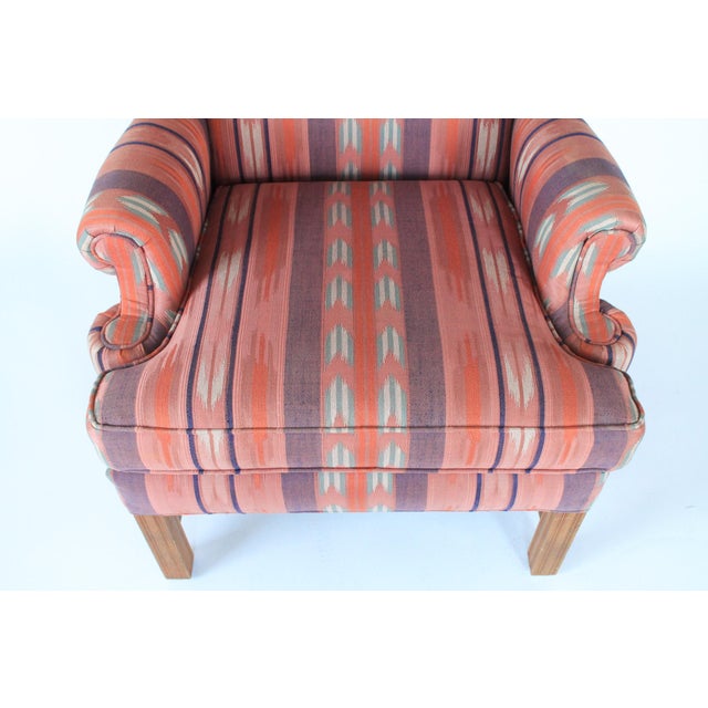 Vintage Bachman Chippendale Style Wingback Chair For Sale - Image 10 of 13