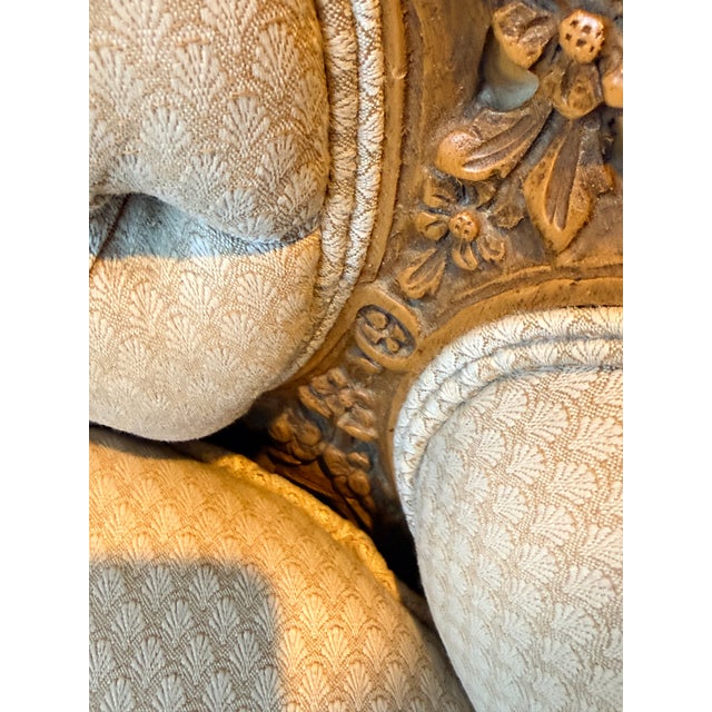 French Antique Louis XVI Carved Petite Love Seat For Sale - Image 3 of 8