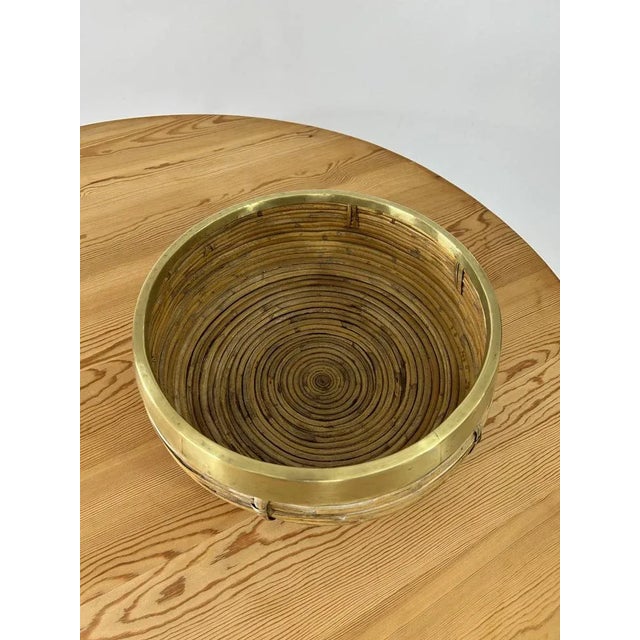 Mid-Century Modern Rattan Fruit Baske, 1970 For Sale - Image 3 of 5