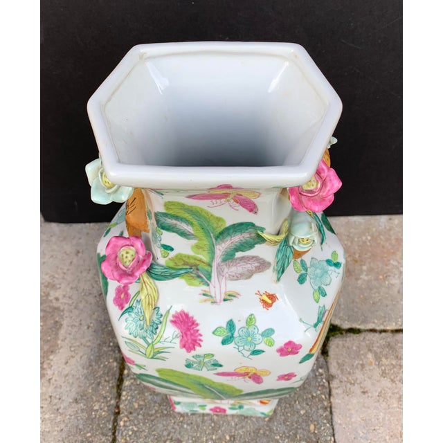 Vintage Gump’s Chinoiserie Porcelain Vase With Bok Choy Chairish